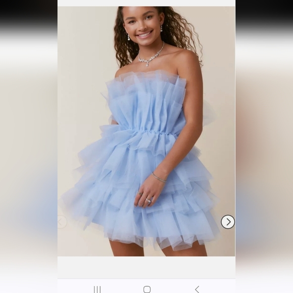 Francesca's Suzie Tulle Dress light blue - Picture 3 of 5